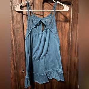 No Boundaries Teal Tank Top